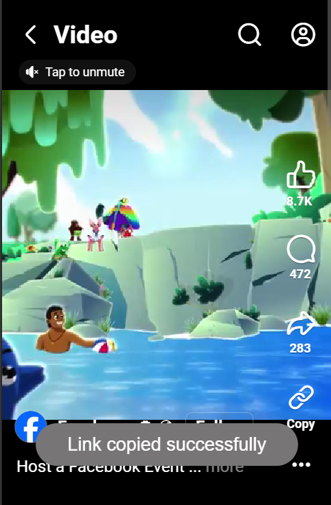 copy facebook reel link